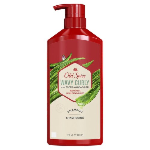 Old Spice Wavy Curly with Aloe & Avocado Oil Shampoo, 21.9 fl oz