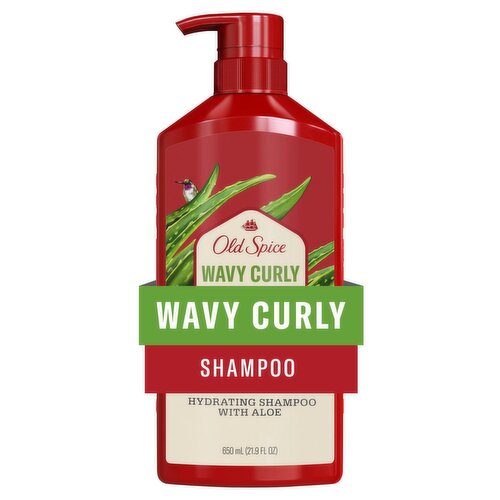 Old Spice Wavy Curly Shampoo for Men, Healthier, Fuller, More Moisturized Looking Hair, Tangle-Free