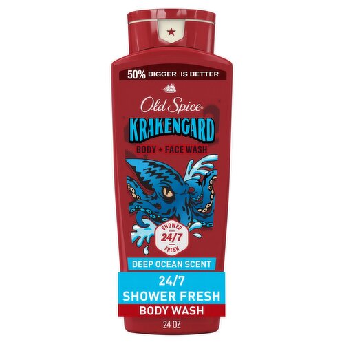 Old Spice Krakengard Deep Ocean Scent Body + Face Wash, 24 fl oz