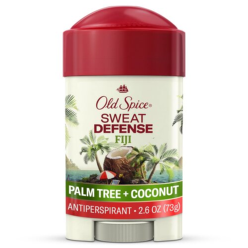 Old Spice Deodorant for Men, Antiperspirant, Fiji-Palm Tree + Coconut, Sweat Defense, 2.6 oz