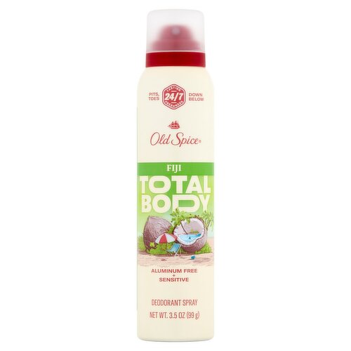 Old Spice Fiji Total Body Deodorant Spray, 3.5 oz