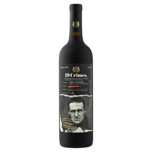 19 Crimes Red Blend Wine, 25.36 fl oz