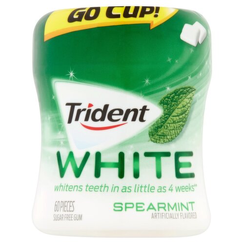 Trident White Spearmint Sugar Free Gum, 60 count, 2.94 oz