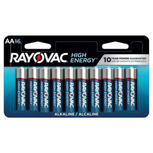 Rayovac High Energy AA 1.5V Alkaline Batteries, 16 count