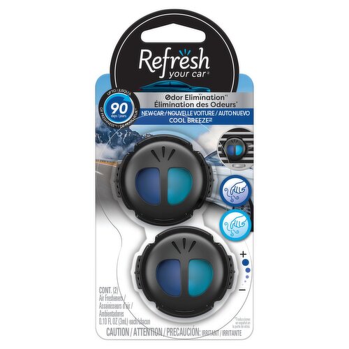 Refresh Your Car New Car Cool Breeze Air Fresheners, 2 count, 0.10 fl oz