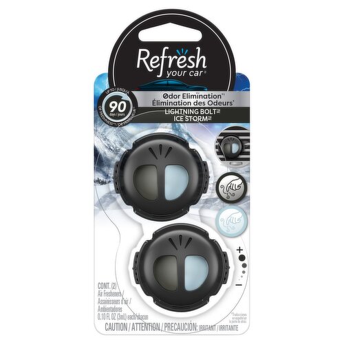 Refresh Your Car Lightning Bolt Ice Storm Air Fresheners, 2 count, 0.10 fl oz