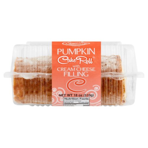 Specialty Bakers Pumpkin Cake Roll with Cream Cheese Filling, 18 oz