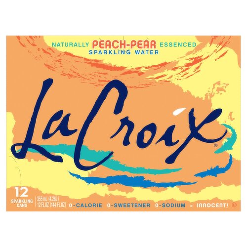 LaCroix Peach-Pear Sparkling Water, 12 fl oz, 12 count