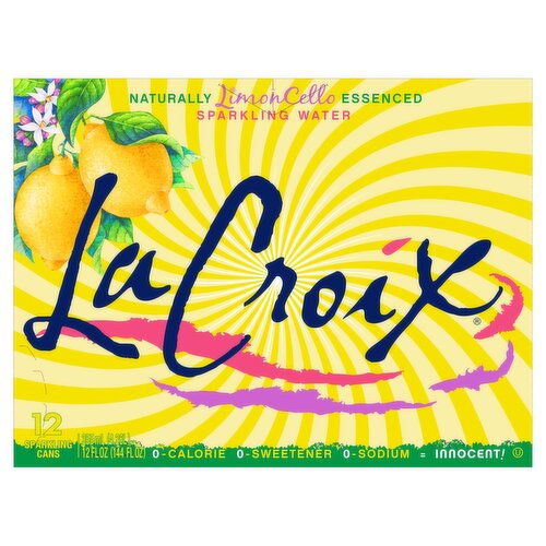 LaCroix Naturally Limoncello Essenced Sparkling Water, 12 fl oz, 12 count