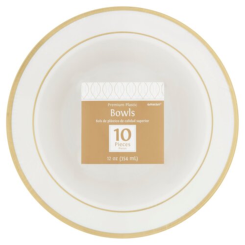 Amscan Premium Plastic Bowls, 10 count