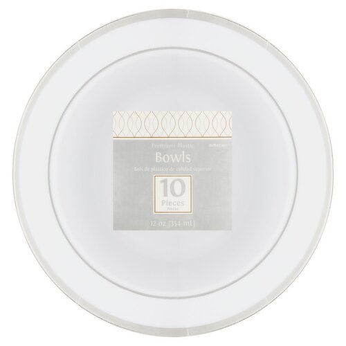 Amscan Premium Plastic 12 Oz Bowls, 10 count