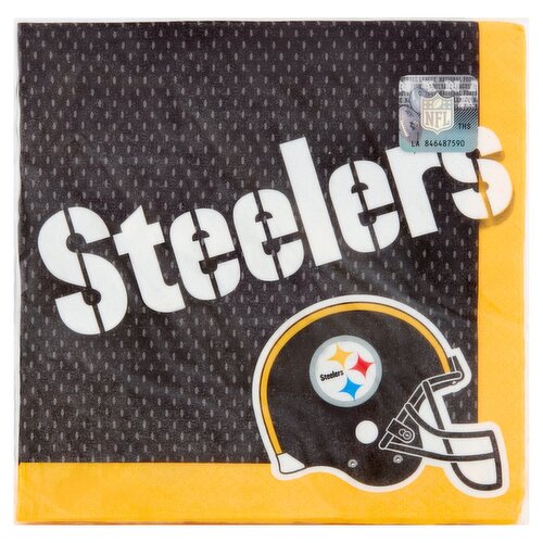 Amscan Steelers Luncheon Napkins, 16 Count