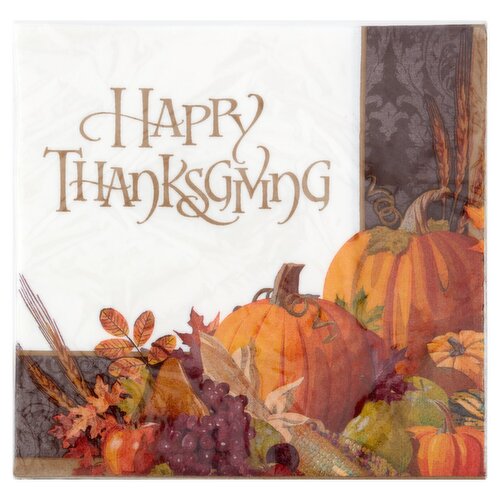 Amscan Party Impressions November Harvest Luncheon Napkins, 16 count