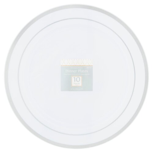 Amscan Premium Plastic 12 In Dinner Plates, 10 count