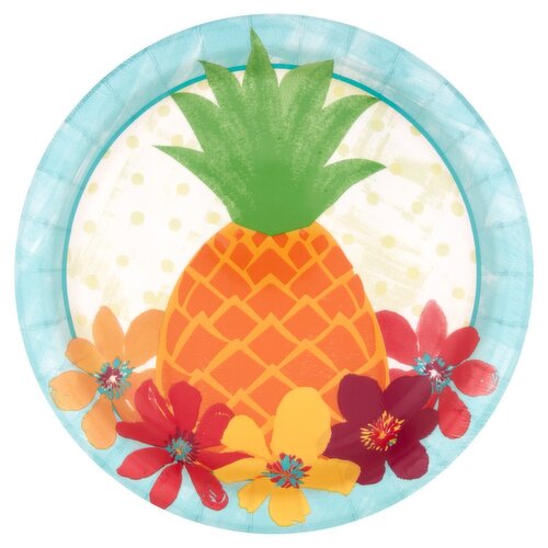 Amscan Party Impressions 8 3/4 In Pineapple Party Plates, 8 count