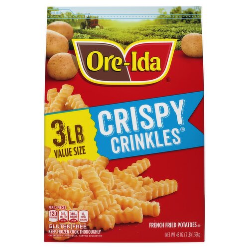 Ore-Ida Crispy Crinkles French Fried Potatoes Value Size, 48 oz