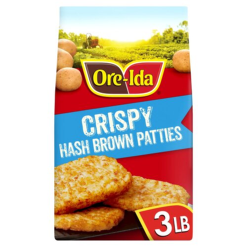 Ore-Ida Crispy Hash Brown Patties Shredded Potatoes, 48 oz