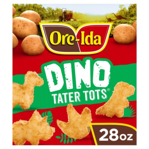 Ore-Ida Dino Tater Tots Seasoned Shredded Potatoes, 28 oz