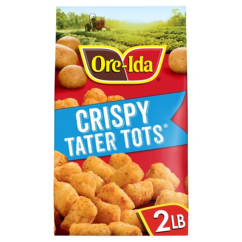 Ore-Ida Crispy Tater Tots Seasoned Shredded Potatoes, 32 oz