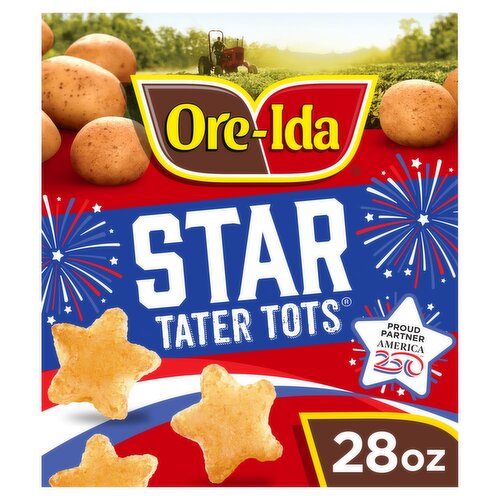 Ore-Ida Seasoned Shredded Potatoes Star Tater Tots, 28 oz