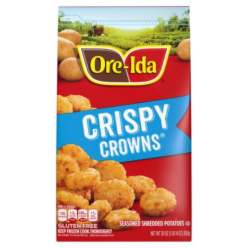 Ore-Ida Crispy Crowns Seasoned Shredded Potatoes, 30 oz