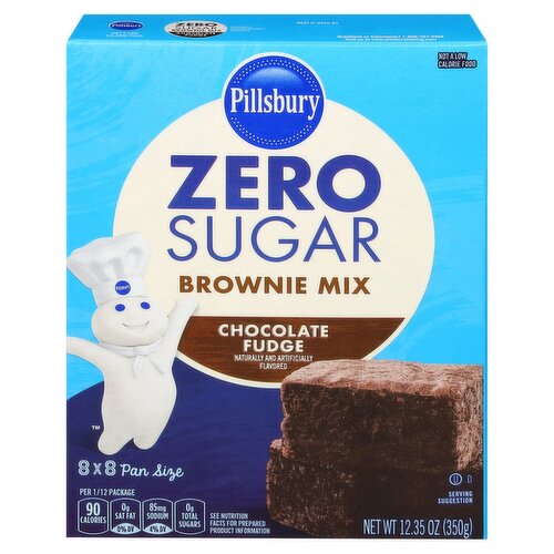 Pillsbury Zero Sugar Chocolate Fudge Brownie Mix, 12.35 oz
