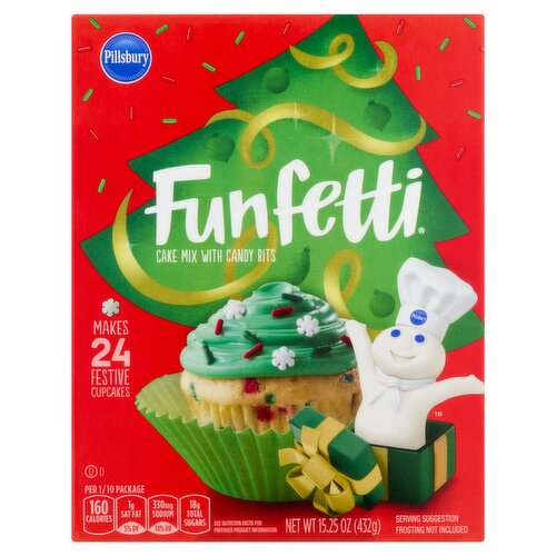 Pillsbury Funfetti Cake Mix with Candy Bits, 15.25 oz