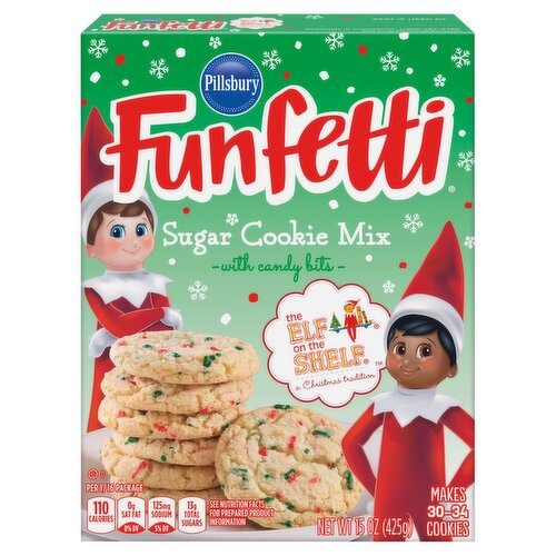 Pillsbury Funfetti Sugar Cookie Mix with Candy Bits, 15 oz