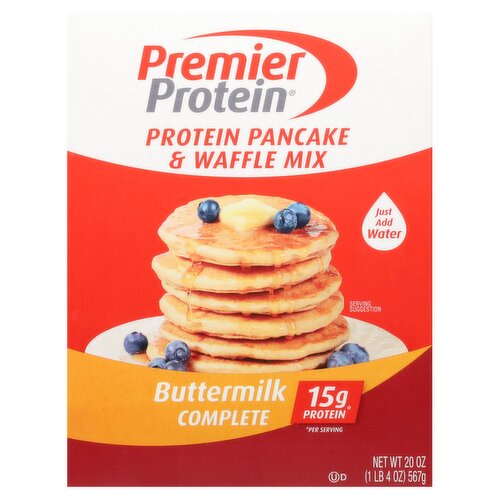 Premier Protein Buttermilk Complete Protein Pancake & Waffle Mix, 20 oz