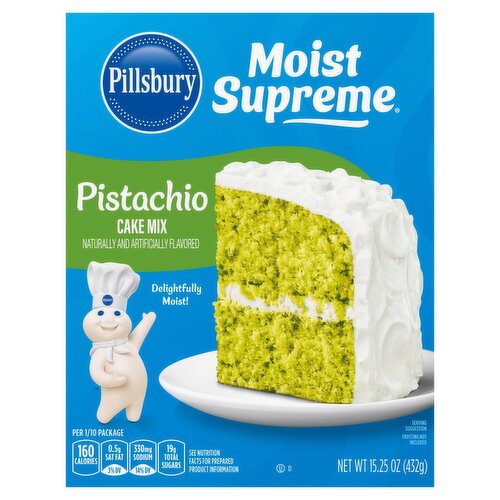 Pillsbury Moist Supreme Pistachio Cake Mix, 15.25 oz