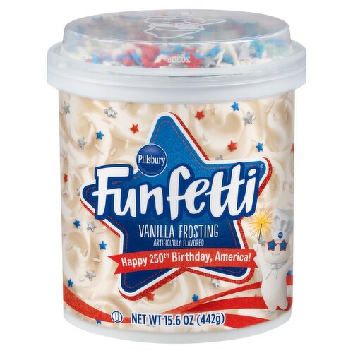 Pillsbury Funfetti Vanilla Frosting, 15.6 oz