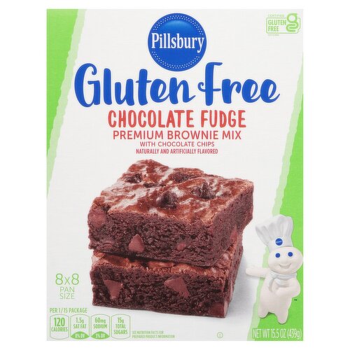 Pillsbury Gluten Free Chocolate Fudge Premium Brownie Mix with Chocolate Chips, 15.5 oz