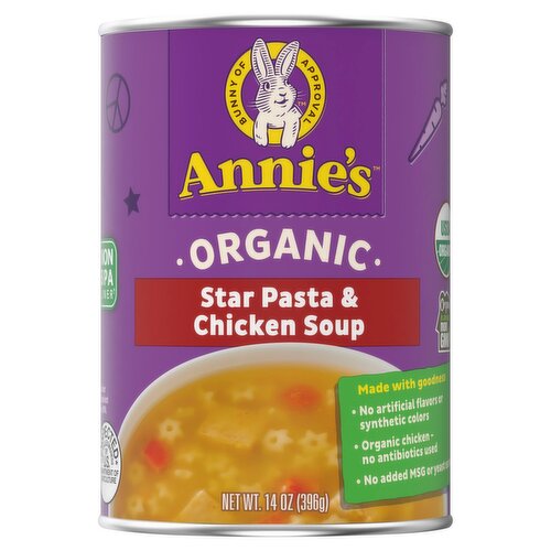 Annie's Organic Star Pasta & Chicken Soup, 14 oz