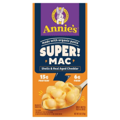 Annie's Super! Mac Wheat and Pea Pasta & Cheese, 6 oz