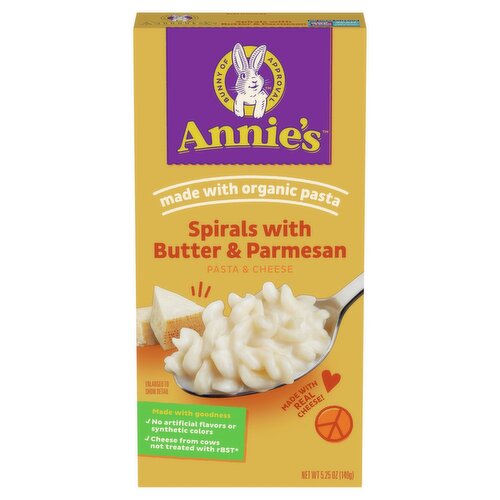 Annie's Spirals with Butter & Parmesan Pasta & Cheese, 5.25 oz