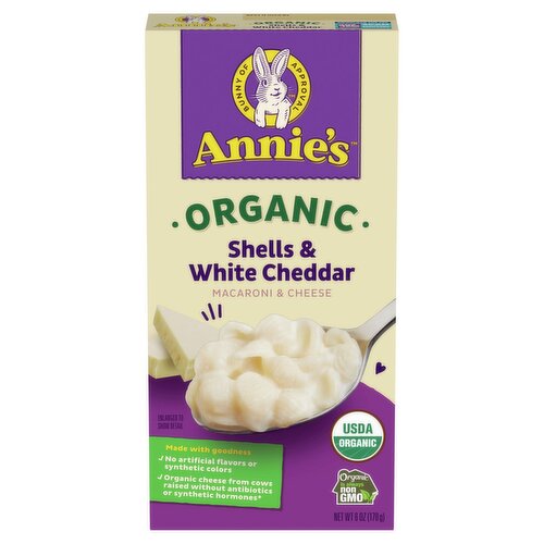 Annie's Organic Shells & White Cheddar Macaroni & Cheese, 6 oz