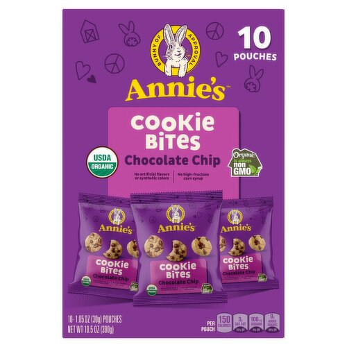 Annie's Chocolate Chip Cookie Bites, 1.05 oz, 10 count