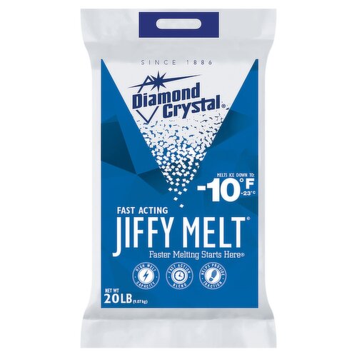 Diamond Crystal Jiffy Melt Fast Acting Blended Ice Melter, 20 lb