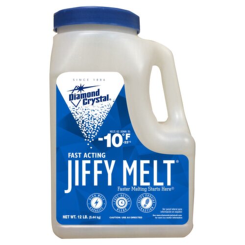 Diamond Crystal Jiffy Melt Fast Acting Blended Ice Melter, 12 lb