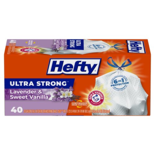 Hefty Ultra Strong Lavender & Sweet Vanilla Trash Bags