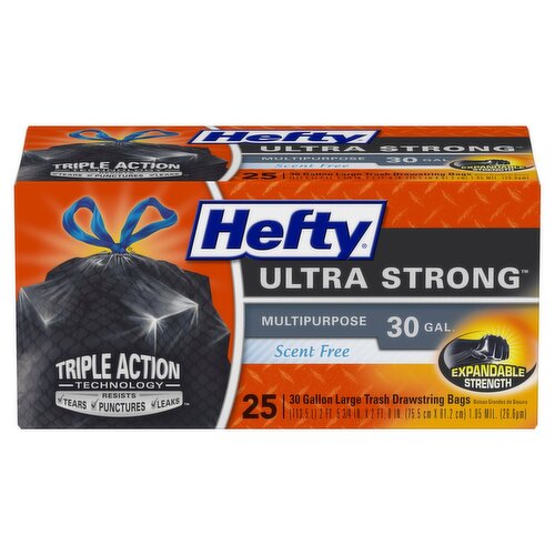 Hefty Ultra Strong Multipurpose Unscented Trash Bags