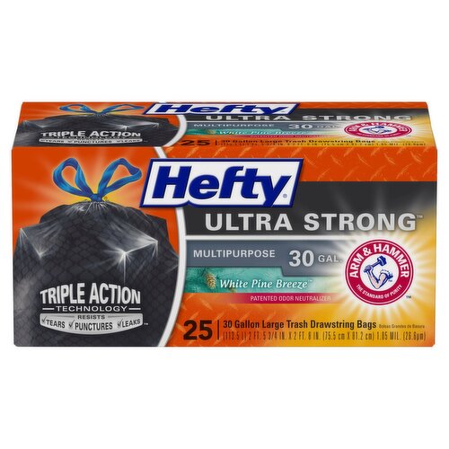 Hefty Ultra Strong Large White Pine Breeze Trash Bags