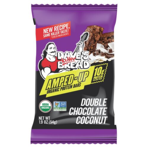 Dave's Killer Bread Amped-Up Double Chocolate Coconut Organic Protein Bars, 1.9 oz