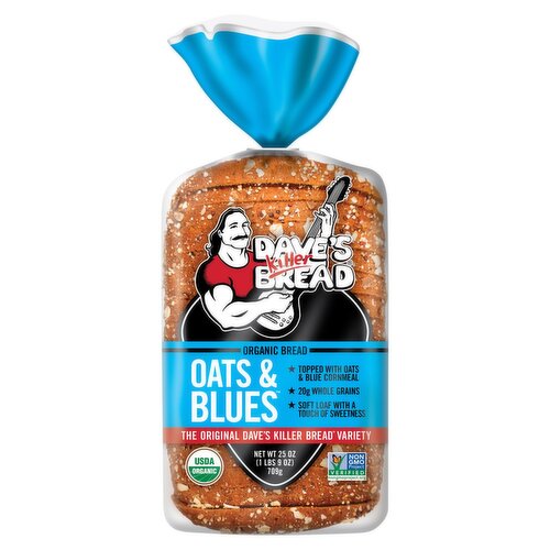 Dave's Killer Bread Oats & Blues Organic Bread, 25 oz