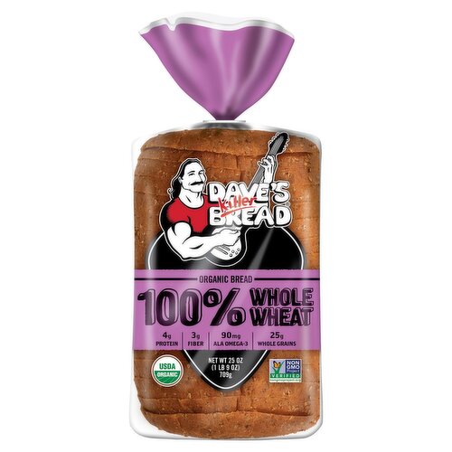 Dave's Killer Bread 100% Whole Wheat Organic Bread, 25 oz