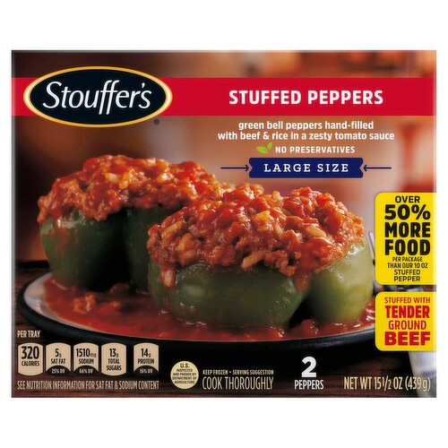 Stouffer's Stuffed Peppers Large Size, 2 count, 15 1/2 oz