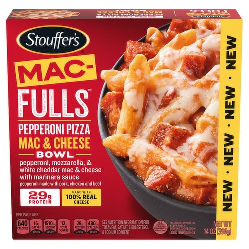 Stouffer's Mac-Fulls Pepperoni Pizza Mac & Cheese Bowl, 14 oz