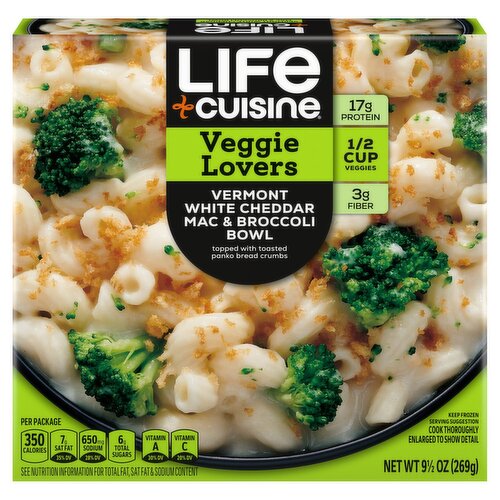 VitaL Pursuit Life Cuisine Vermont White Cheddar Mac & Broccoli Bowl Pasta, 9 1/2 oz