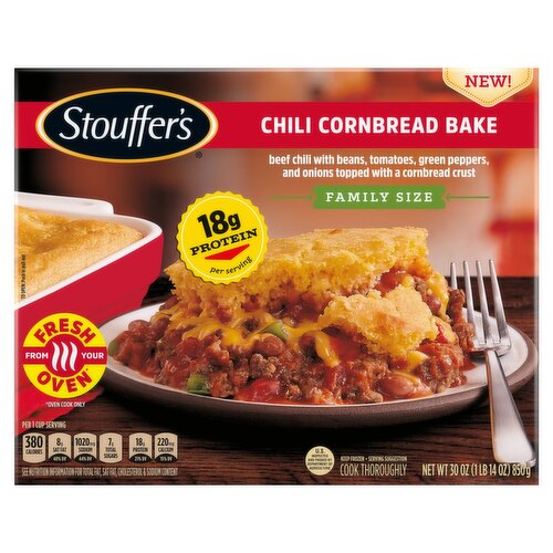 Stouffer's Chili Cornbread Bake Family Size, 30 oz