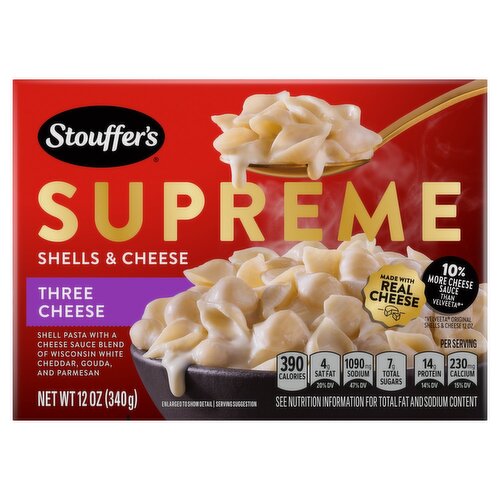 Stouffer's Supreme Three Cheese Shells & Cheese, 12 oz